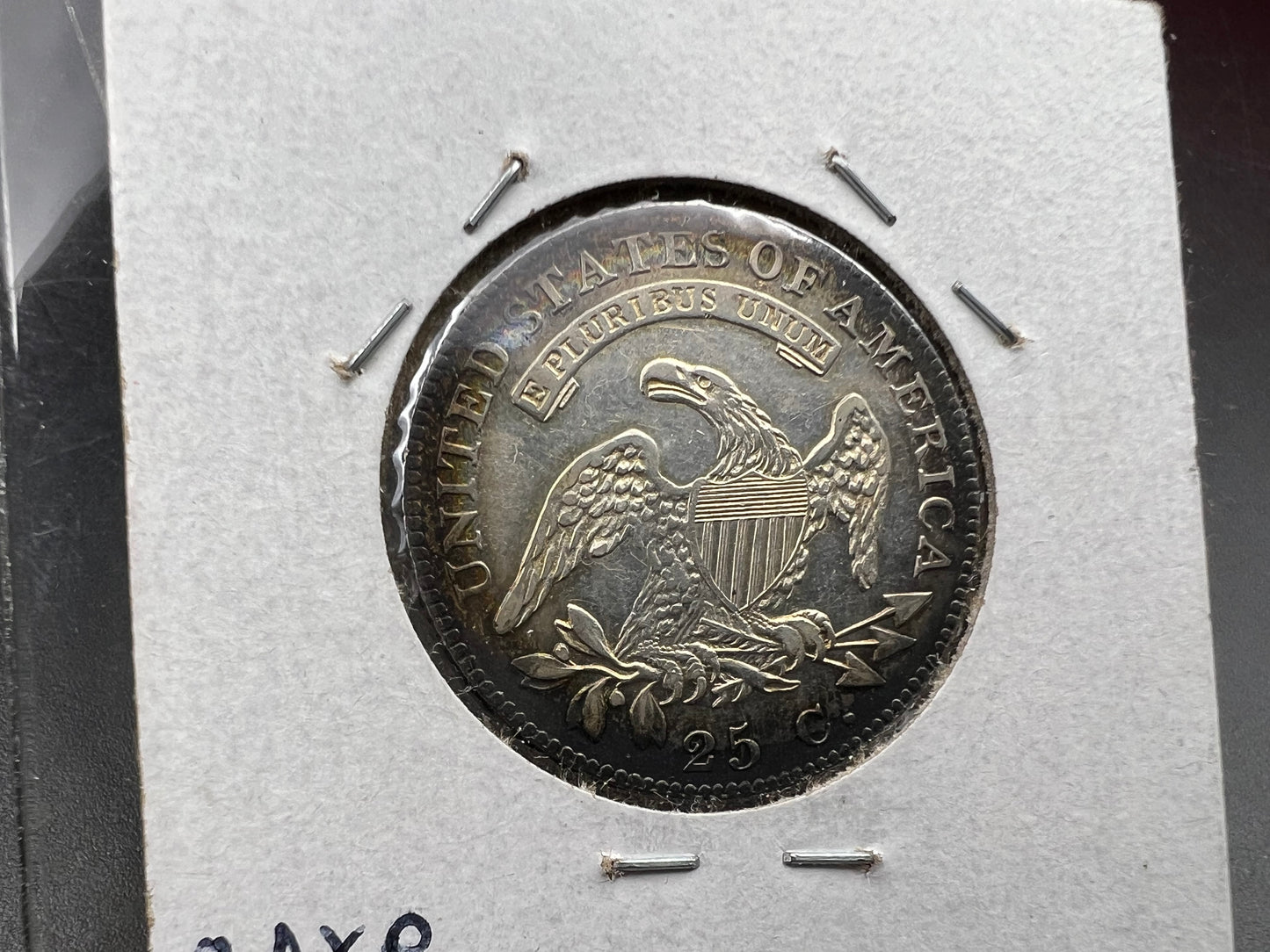 1825/4/2 25c Liberty Capped Bust Quarter coin UNC Details Cleaned
