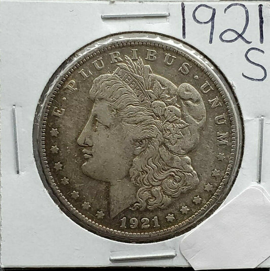 1921 S Morgan Silver EALGE Dollar Coin Choice VF / XF San Francisco 100 YEARS