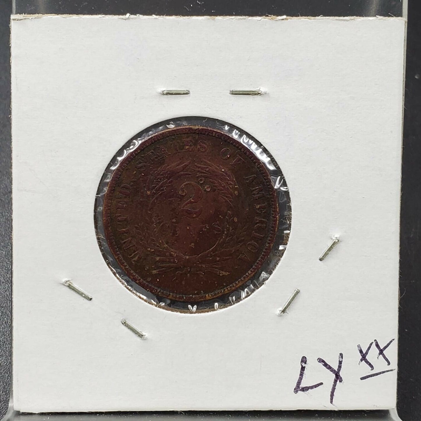 1867 LM 2C Two Cent Copper Coin Piece VF Very Fine Details ED