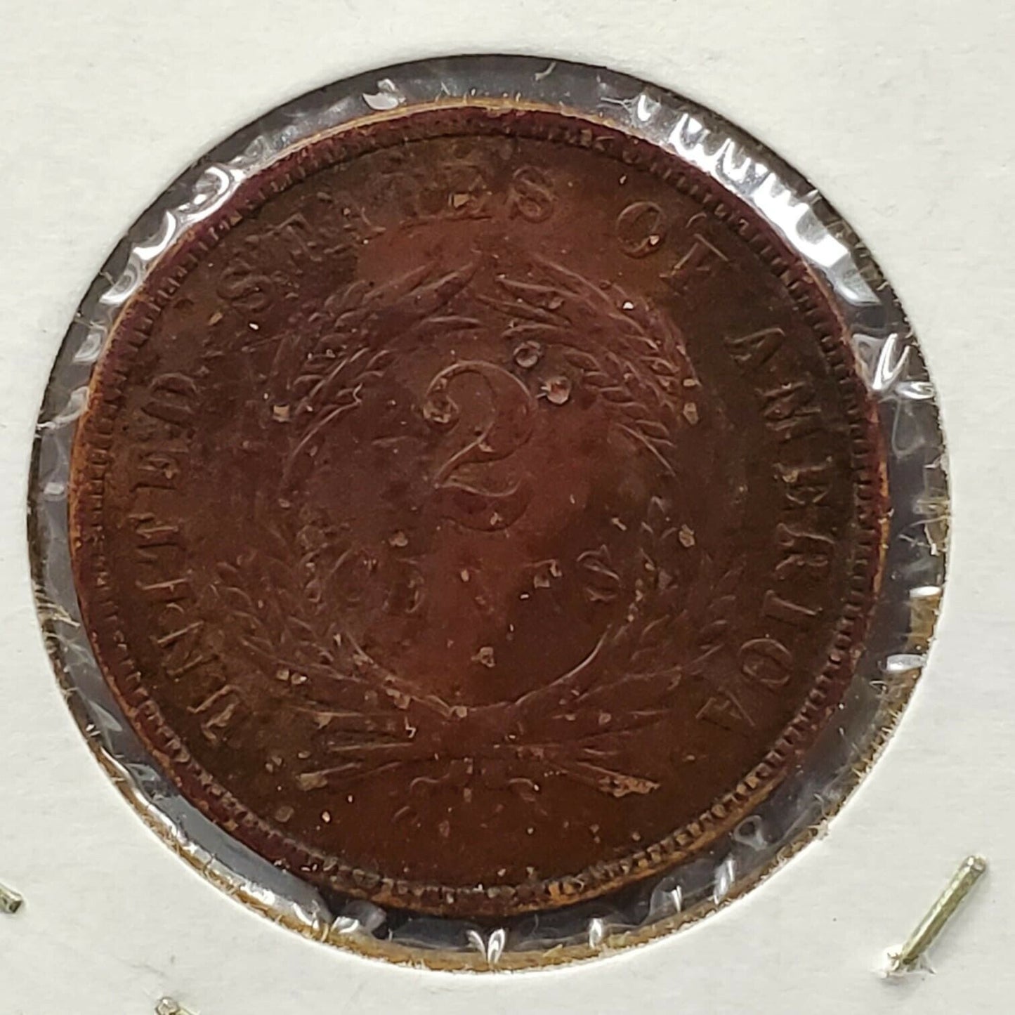 1867 LM 2C Two Cent Copper Coin Piece VF Very Fine Details ED