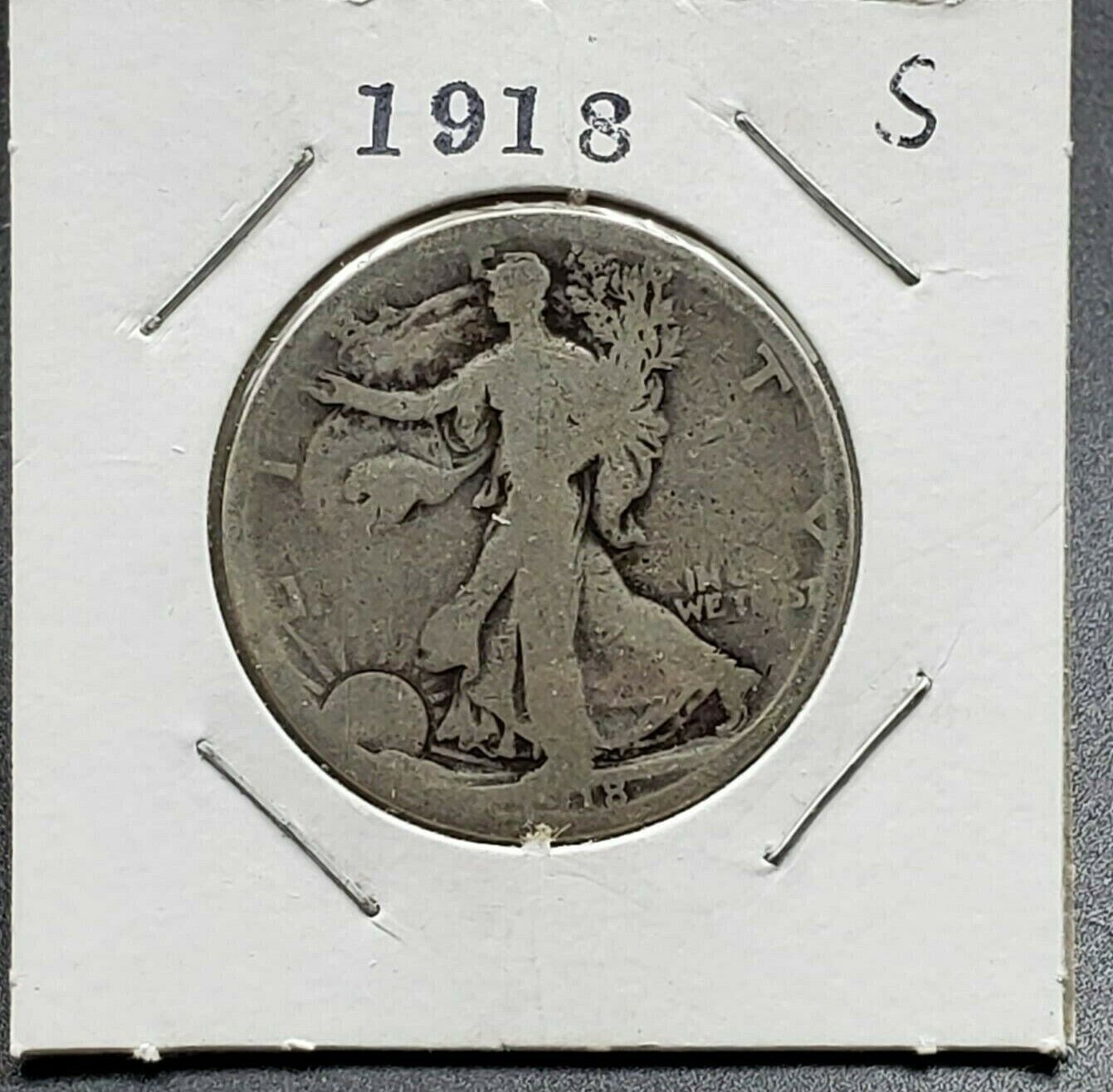 1918 S Walking Livery Silver Eagle Half Dollar Coin Choice AG ABOUT GOOD