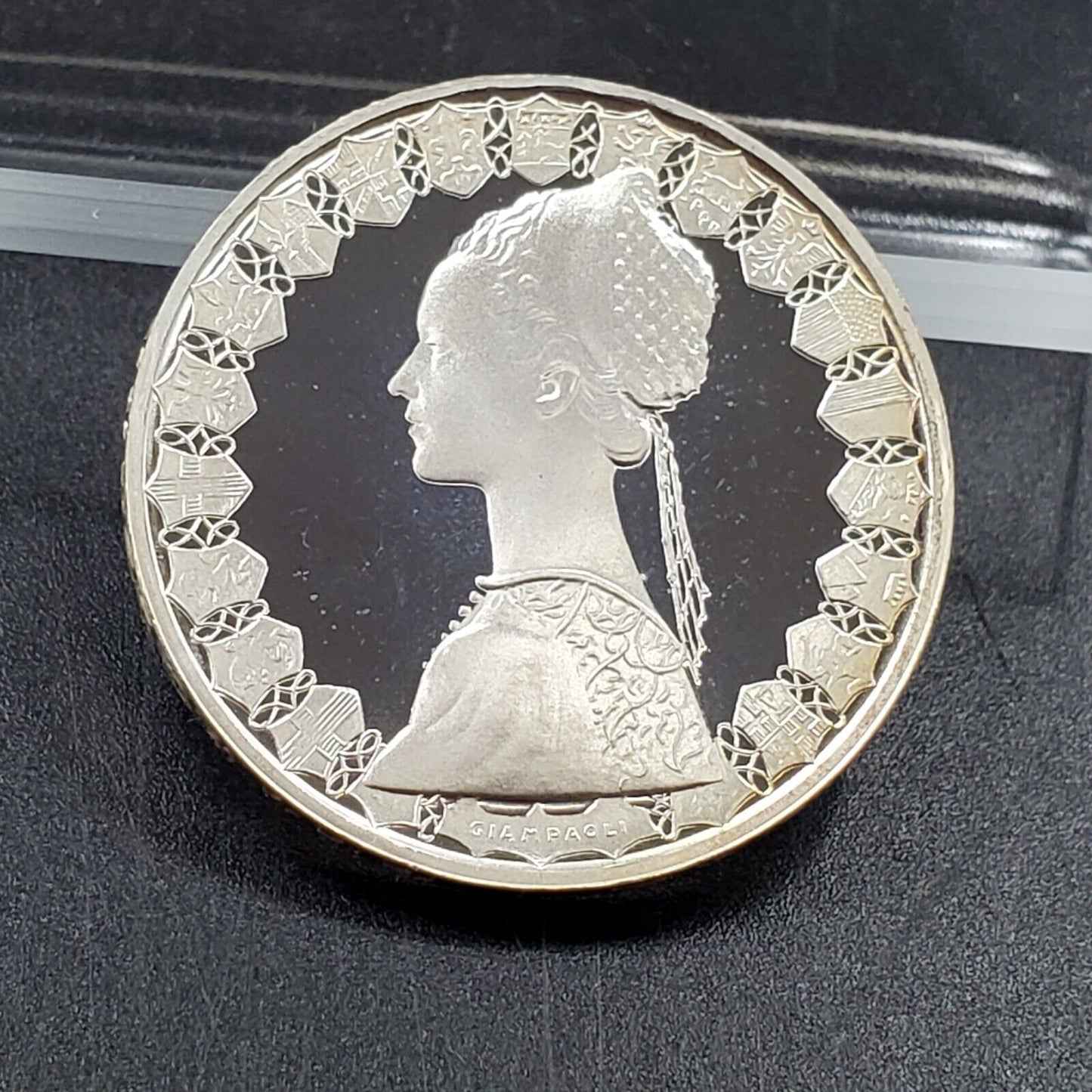 2001 Italy 500 Lire Silver Choice Proof Coin KM-98 Rome Mint