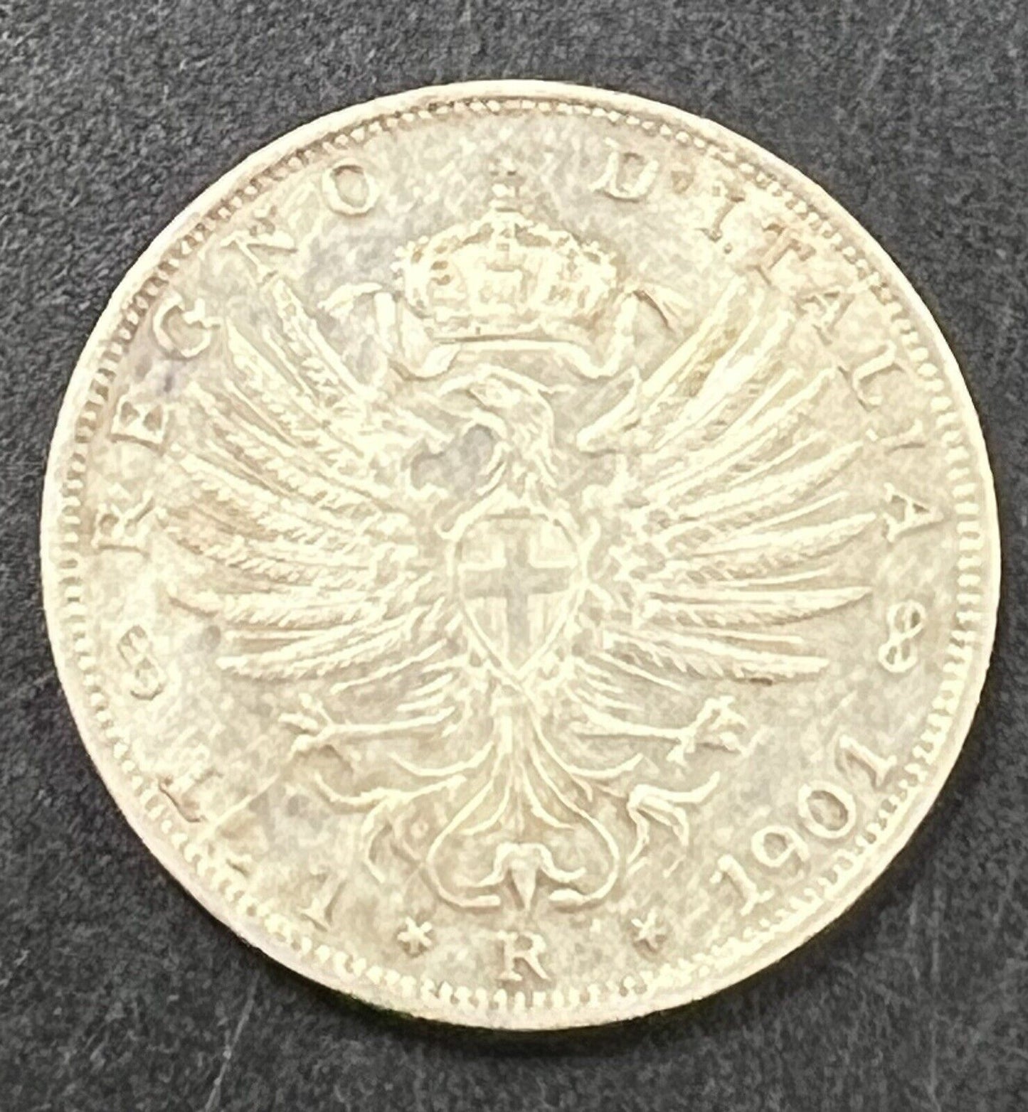 1901 Italy 1 Lire Fine Silver Coin Choice XF EF Extra Fine