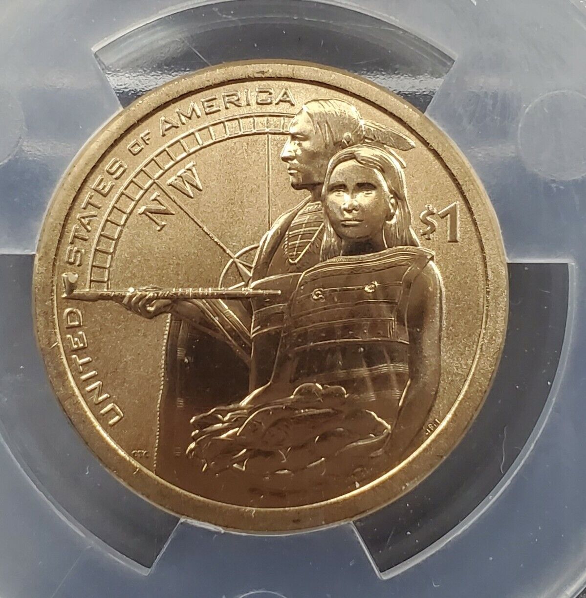 2014 D Native American Enhanced Uncirculated Dollar ANACS MS69
