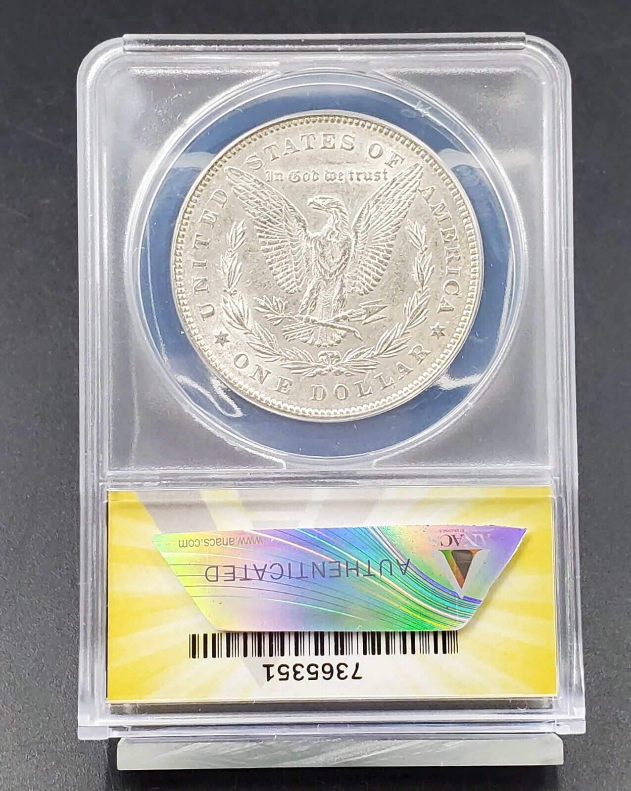 1878 P 7/8TF Morgan Silver Dollar Variety Coin ANACS AU50 VAM-38 VAM 7/5 Feather