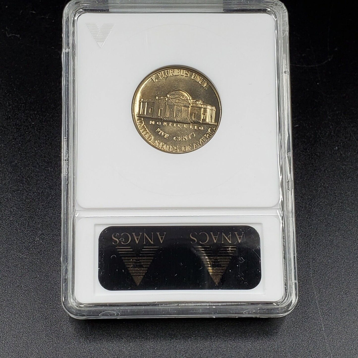 1968 D 5c Jefferson Nickel Variety ANACS MS64 DDR 001 Double Die Reverse DMR-008