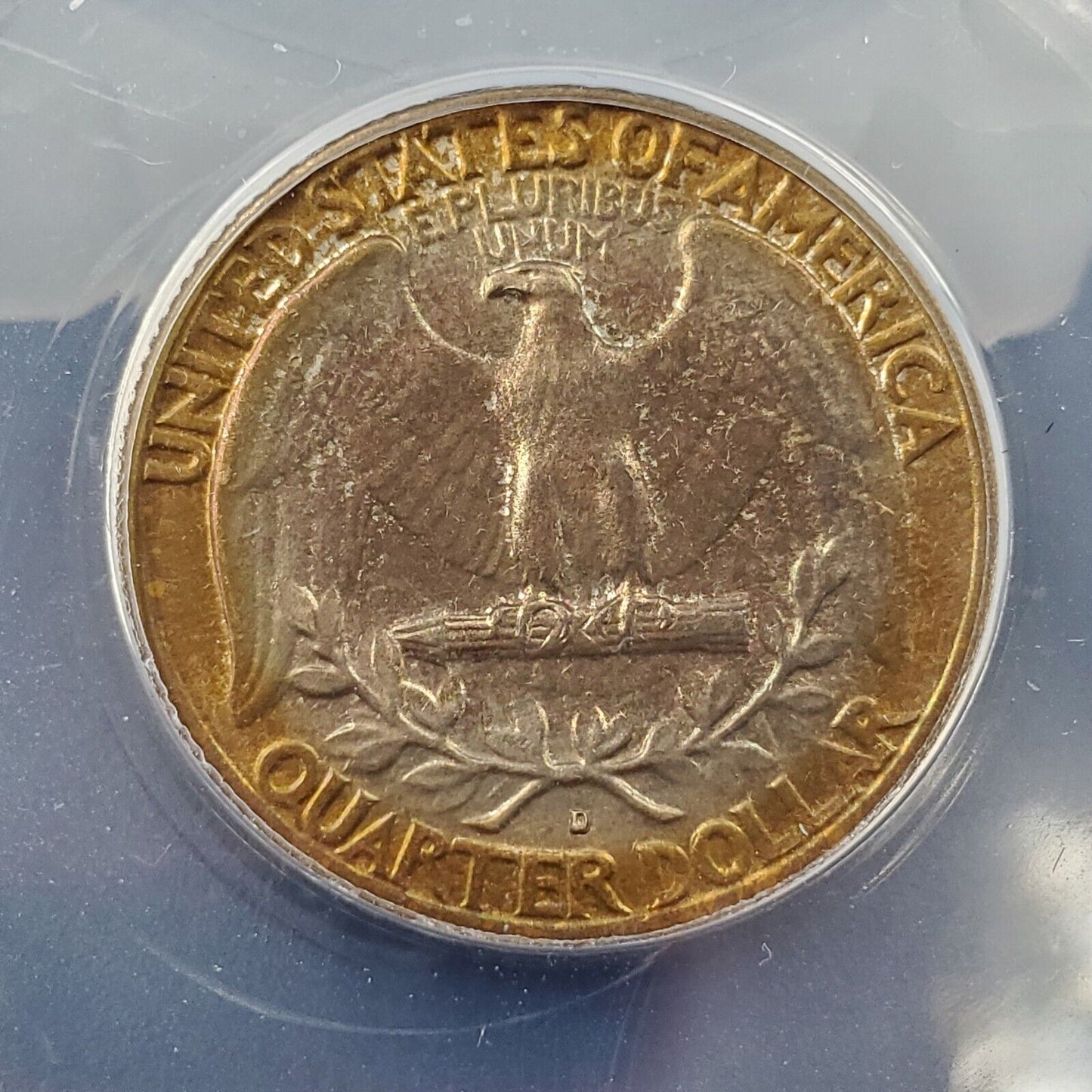 1962 D Washington Quarter 25c ANACS MS62 Double Die REV DDR 002 Variety Coin
