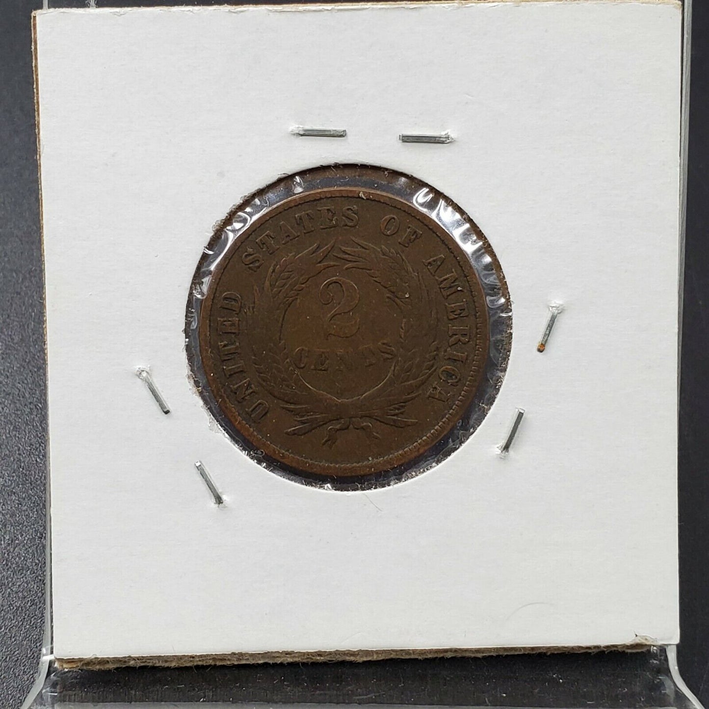 1868 2C Two Cent Copper Bronze Coin Piece VG Very Good Circulated