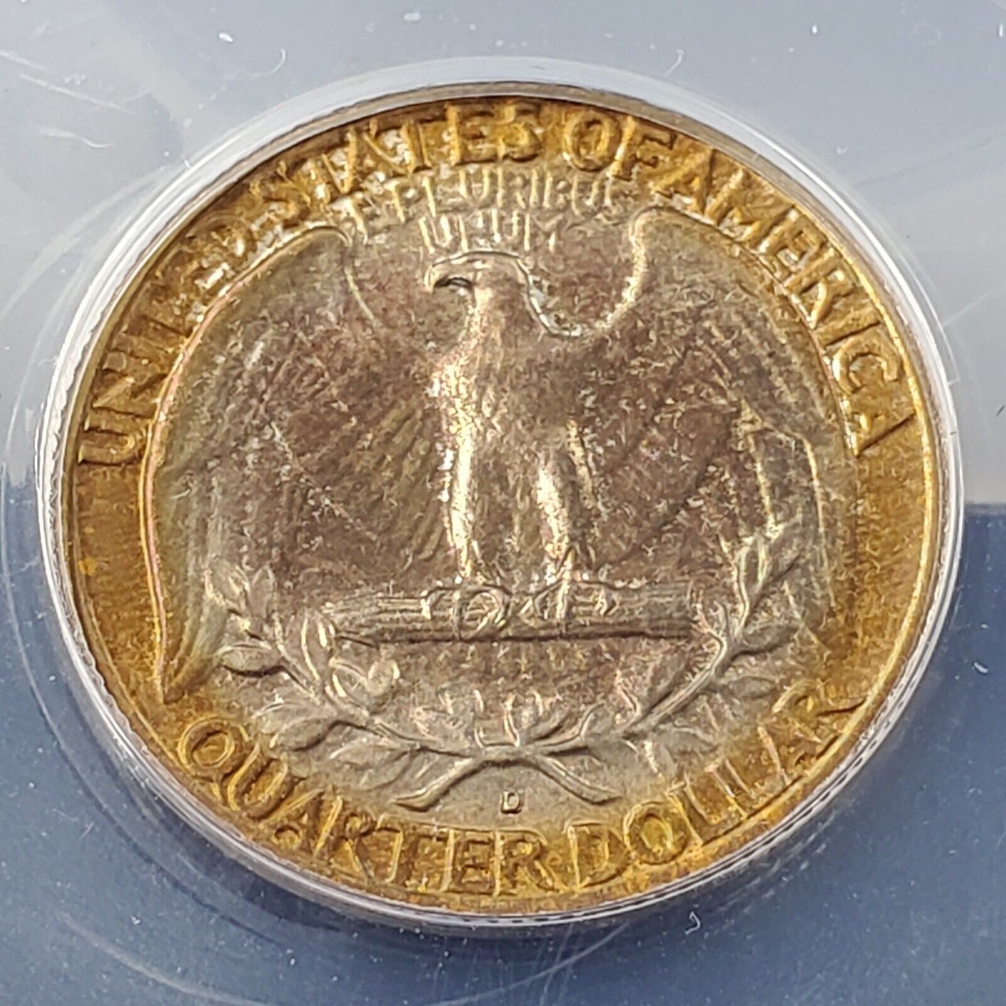 1962 D Washington Quarter 25c ANACS MS62 Double Die REV DDR 002 Variety Coin