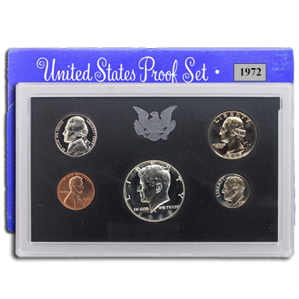 1972 S Proof Set US Mint OGP with 40 Silver 50c Robinson s Coin