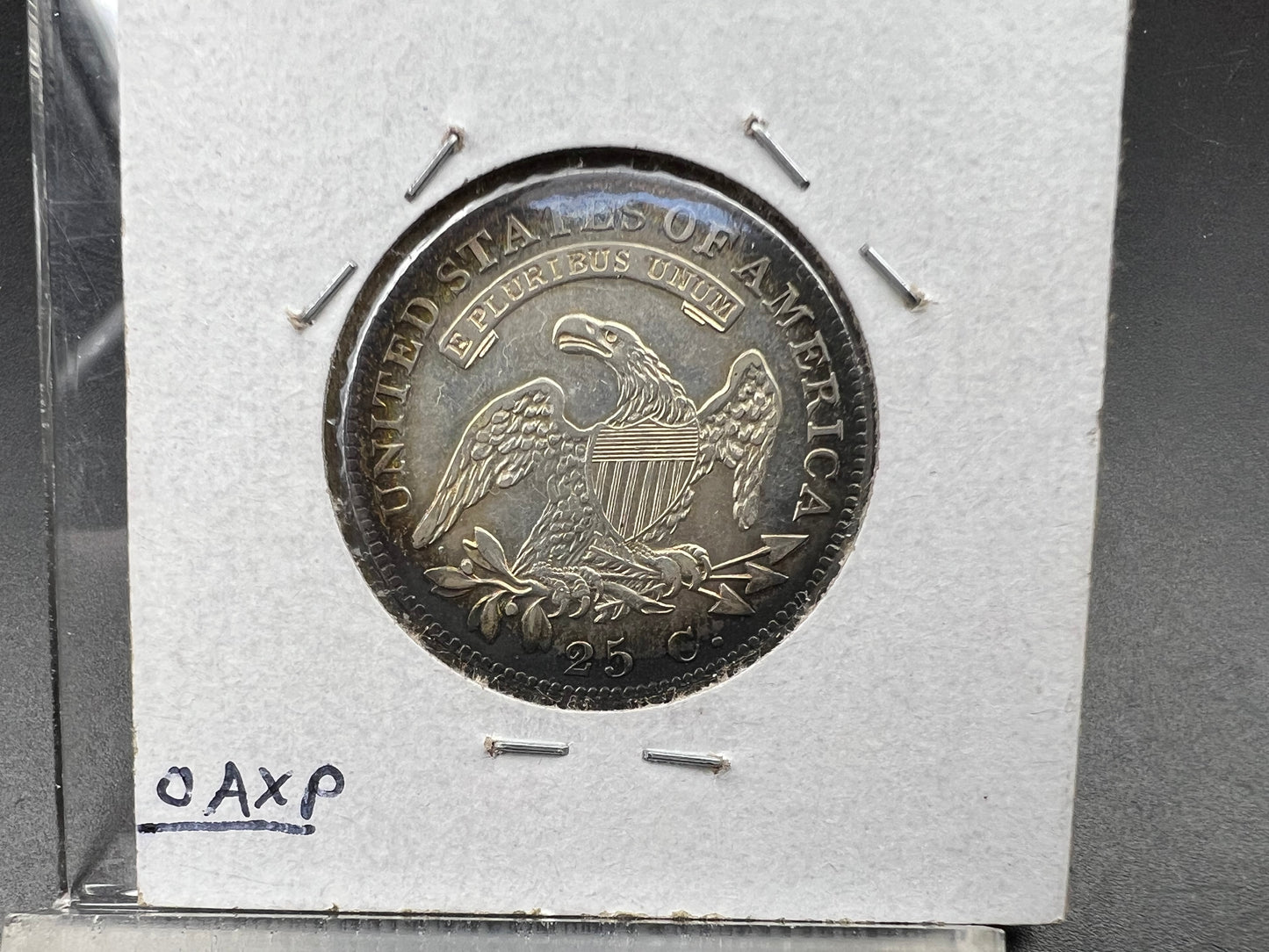 1825/4/2 25c Liberty Capped Bust Quarter coin UNC Details Cleaned