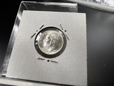 1964 P 10c Roosevelt Silver Dime Coin Major Struck Thru Error Reverse CH BU