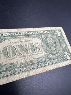1963 B * Star $1 One Dollar Barr Note Neat Serial Number #444 Very Circulated