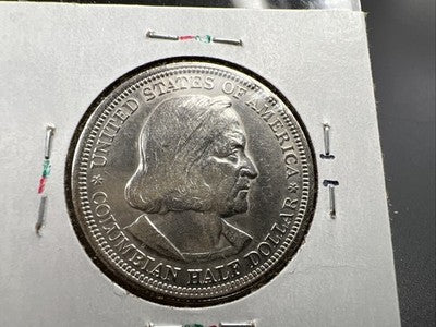 1893 Columbian Commemorative Silver Half Dollar Coin AU Details
