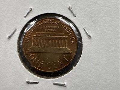 Triple Clipped 1967 P 1c Lincoln Memorial Cent Error Coin UNC RB