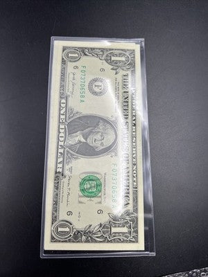 2 Consecutive 2017 A $1 FRN Federal Reserve Notes CH UNC #57