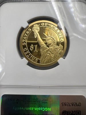 2008 S $1 Martin Van Buren Presidential Dollar Coin PF69 UCAM USA Flag Holder #5
