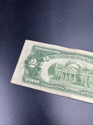1928 D $2 USN United States Note Red Seal Bill G / VG Circ #167