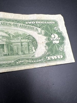 1928 G $2 USN United States Note Red Seal Fine Circulated #099