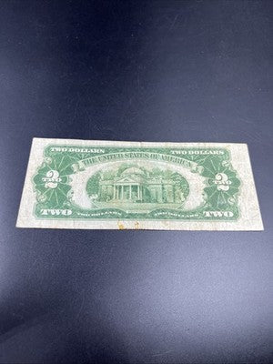 1928 D Mule $2 Two Dollar Bill USN United States Note VG Circ #845
