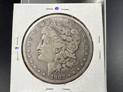 1882 O / S Strong $1 Morgan Silver Dollar Coin Fine Circ SK#A