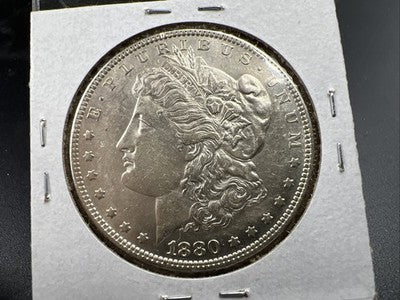 1880 O Micro o vam $1 Morgan Silver Dollar Coin AU About UNC SK#a