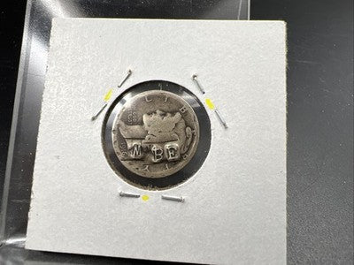 1916 P Mercury Silver Dime Coin WBE Counterstamped AG/G Details