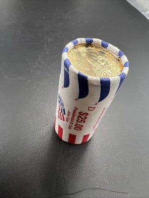 2009 D John Tyler Presidential Dollar US Mint BU Roll 25 Coins