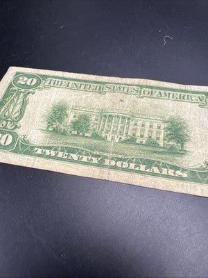 1934 $20 FRN Federal Reserve Note Green Seal VG Very Good Circ #451