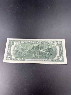 1976 $2 Two Dollar Bicentennial Bill Brookyln NY Postmarked (no Stamp) UNC #223