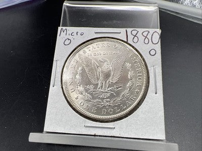 1880 O Micro o Morgan Silver Dollar Coin CH AU About UNC SK#A