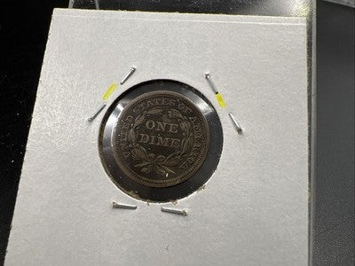 1857 10c Seated Liberty Silver Dime VF Very Fine Circ