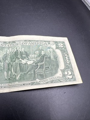 1976 $2 Bicentennial Federal Reserve Note VF Semi Radar Serial #25000026