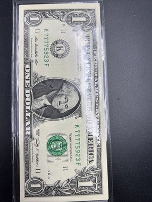 9 Consecutive 7777 Lucky Repeat 2009 $1 FRN Notes Choice UNC