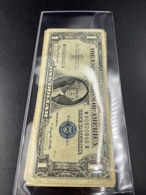 Lot of 10 1957 $1 One Dollar Silver Certificate Blue Seal Notes G / VG #845