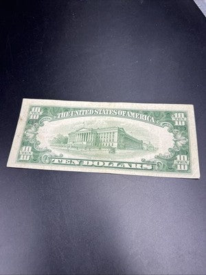 1950 A $10 FRN Federal Reserve Note Green Seal Fine / VF Circ #842