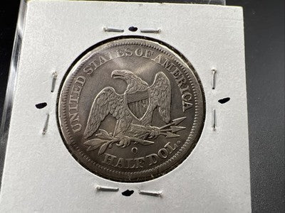 1845 O 50c Seated Liberty Half Dollar Coin CH VF Details Scratch