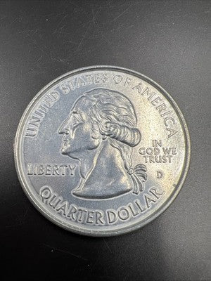 Large 3 Inch Novelty Pewter Coin/Coaster/Paperweight 2002 Ohio State Quarter