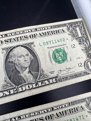 Lot of 10 2013 2017 Star * $1 FRN Federal Reserve Notes Circ #346
