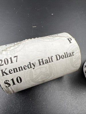US Mint 20 Coin BU Roll 2017 P Kennedy 50c Half Dollar Coins UNC