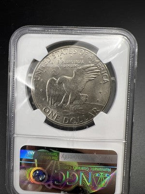 1972 D Eisenhower Dollar Coin NGC Genuine President Ike Holder #49