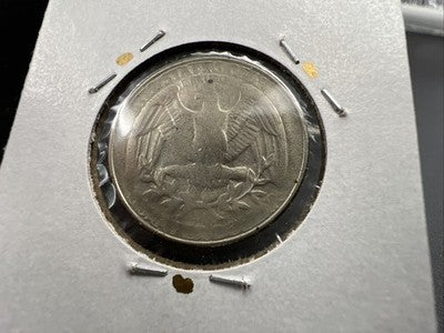 Major Struck Thru Grease Error 1983 P 25c Washington Quarter Coin Circulated