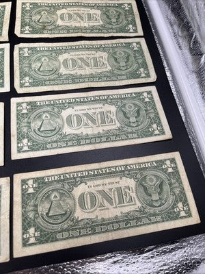 Lot of 10 1957 $1 Dollar Silver Certificate Blue Seal Notes VG+ Circ #76