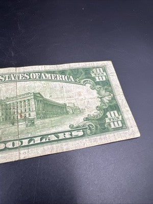 1934 A $10 FRN Ten Dollar Federal Reserve Note New York District VG Circ #96