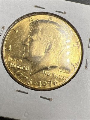 2 Coin Lot Mount Rushmore 1991 Proof & 1976 Bicentennial Kennedy CU-NI 50c Coins