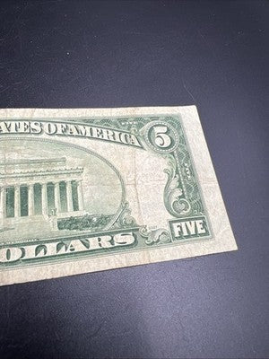 1953 B $5 Five Dollar US Silver Certificate Good / VG #105