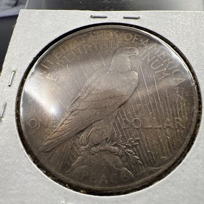1924 $1 Peace Silver Dollar Coin CH XF Neat Toning Toner Circ