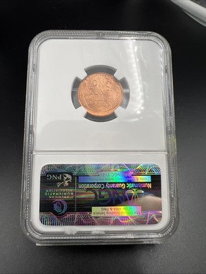 1955 P 1c Lincoln Wheat Cent Penny Coin NGC MS66 RD #005