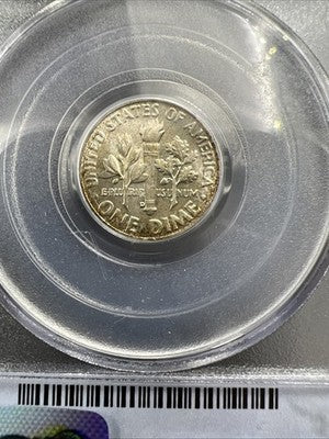 1953 D 10c Roosevelt Silver Dime Coin PCGS MS66 #322 Some Toning