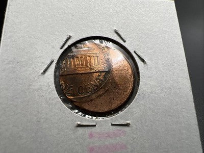 1989 1c Lincoln Memorial Cent Penny 60% Off Center BU UNC sk#4B